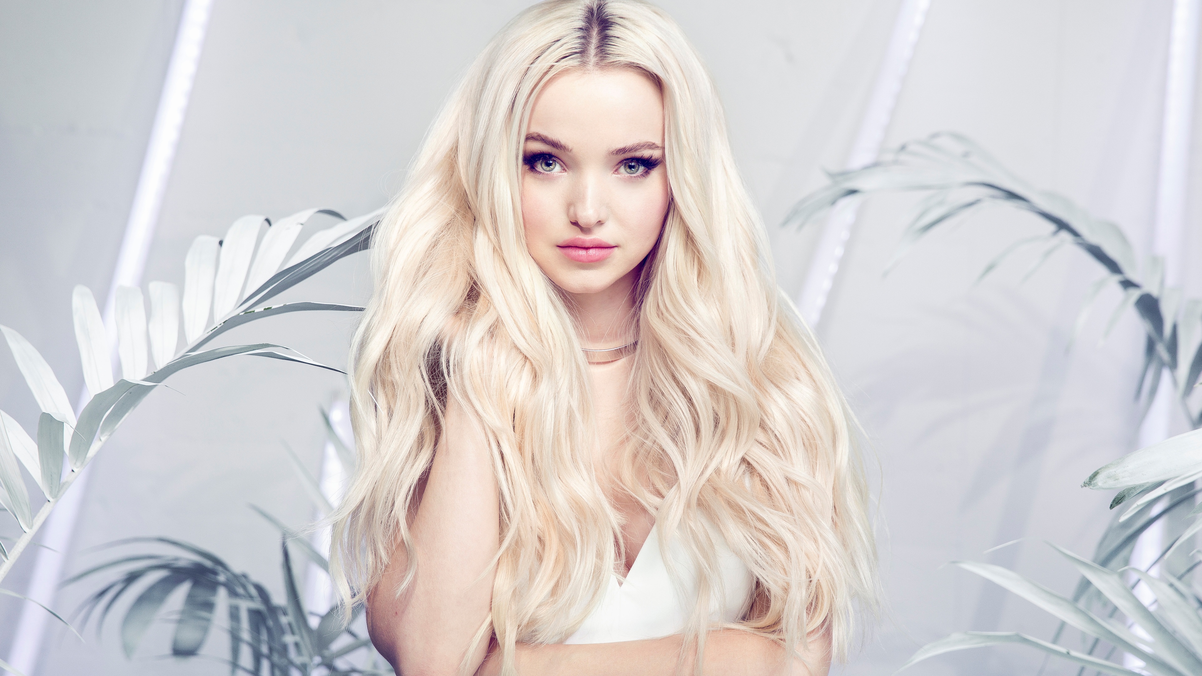 A high-resolution, professional studio portrait of American singer Dove Cameron.