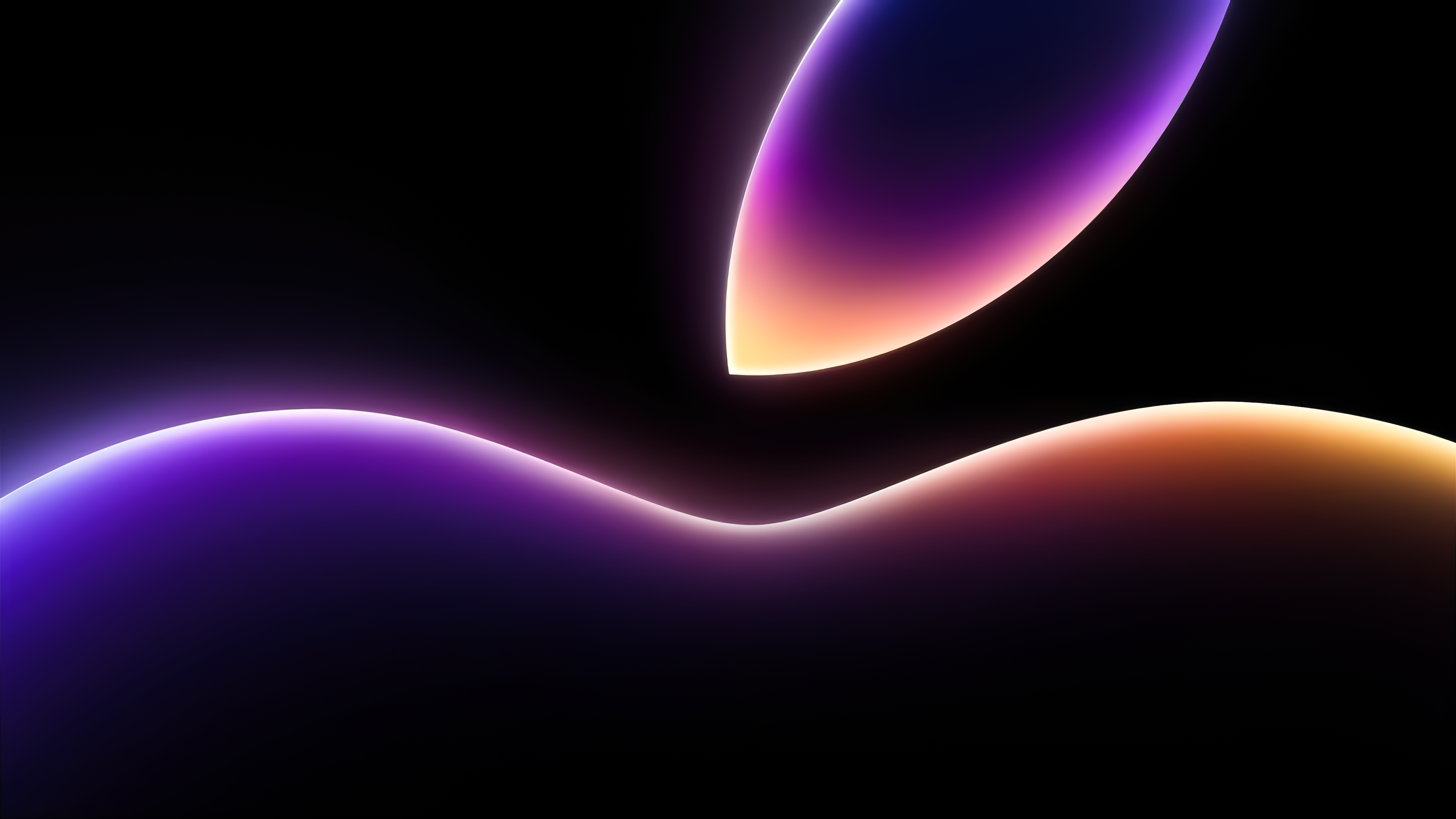 A glowing Apple logo centered on a dark, black background, illuminated with a bright light effect, representing WWDC.
