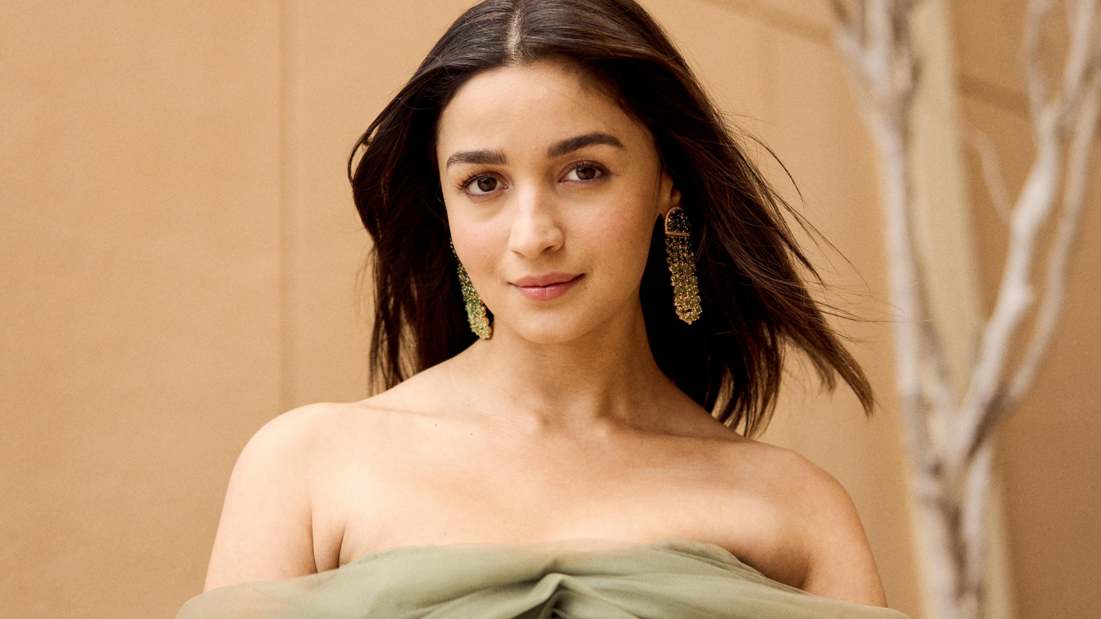 A stunning close-up portrait of Indian actress Alia Bhatt