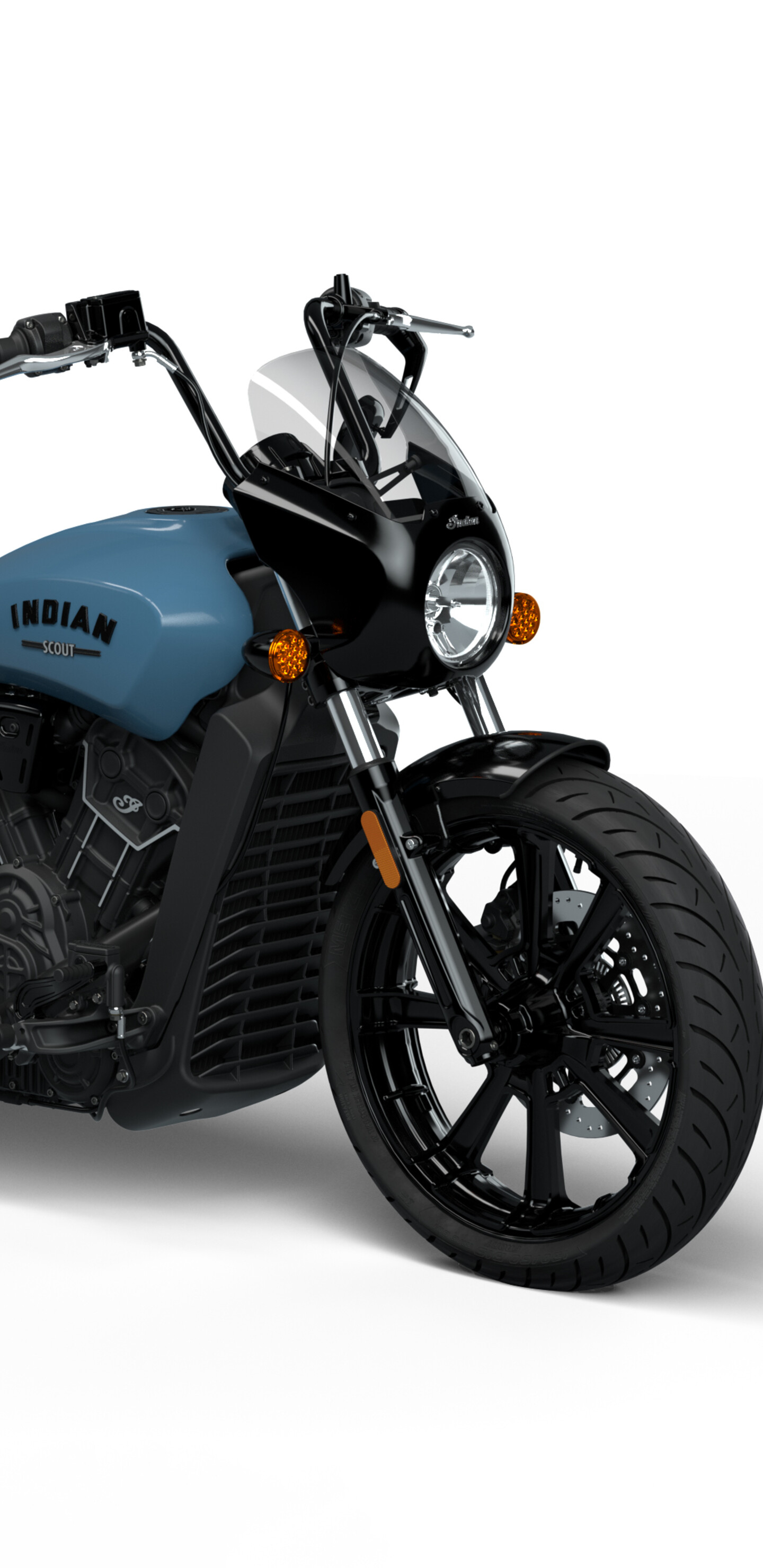 A modern 2025 cruiser motorcycle isolated on a white background