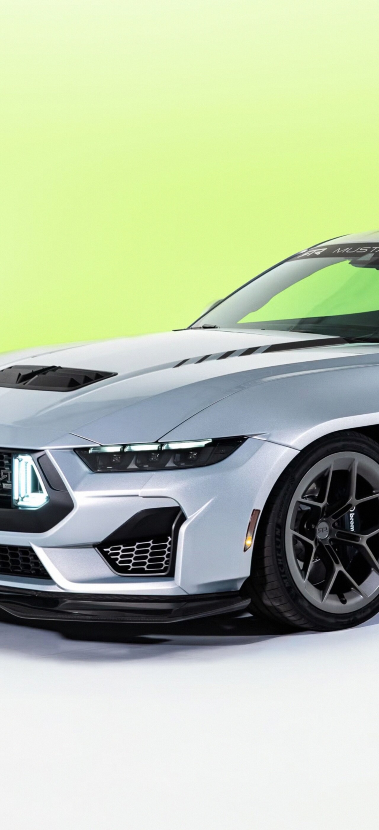 A sleek 2026 Ford Mustang RTR automobile presented in a professional studio setting on a plain white background.