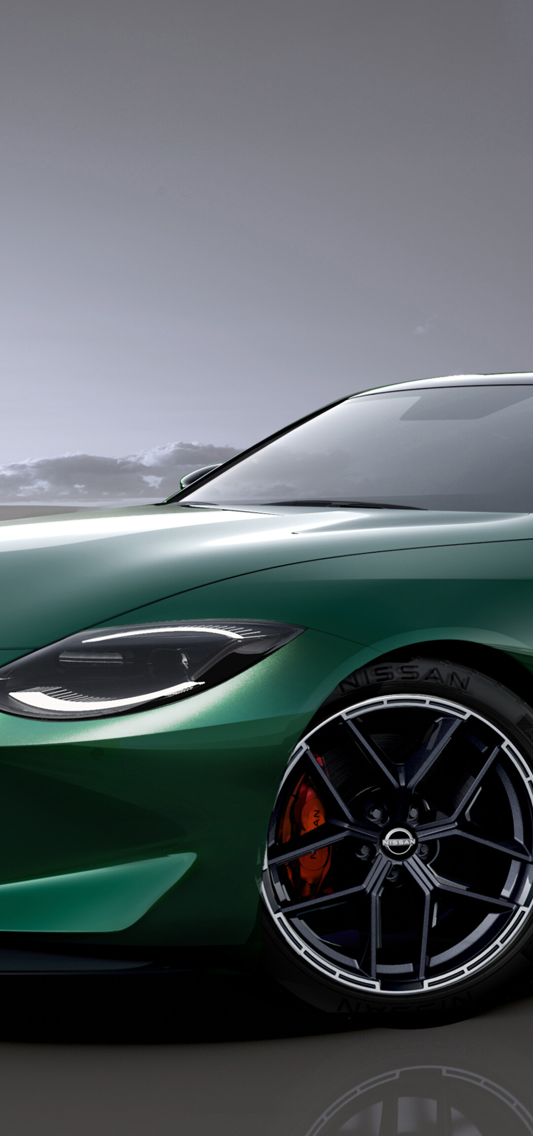 A futuristic 2026 Nissan Fairlady Z sports car with a sleek, aerodynamic body and modern automotive design.