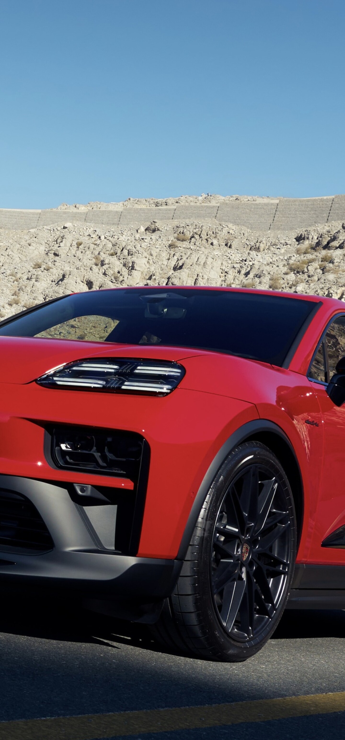 A high-detail 5K image of a red 2026 Porsche Macan GTS luxury sports SUV.