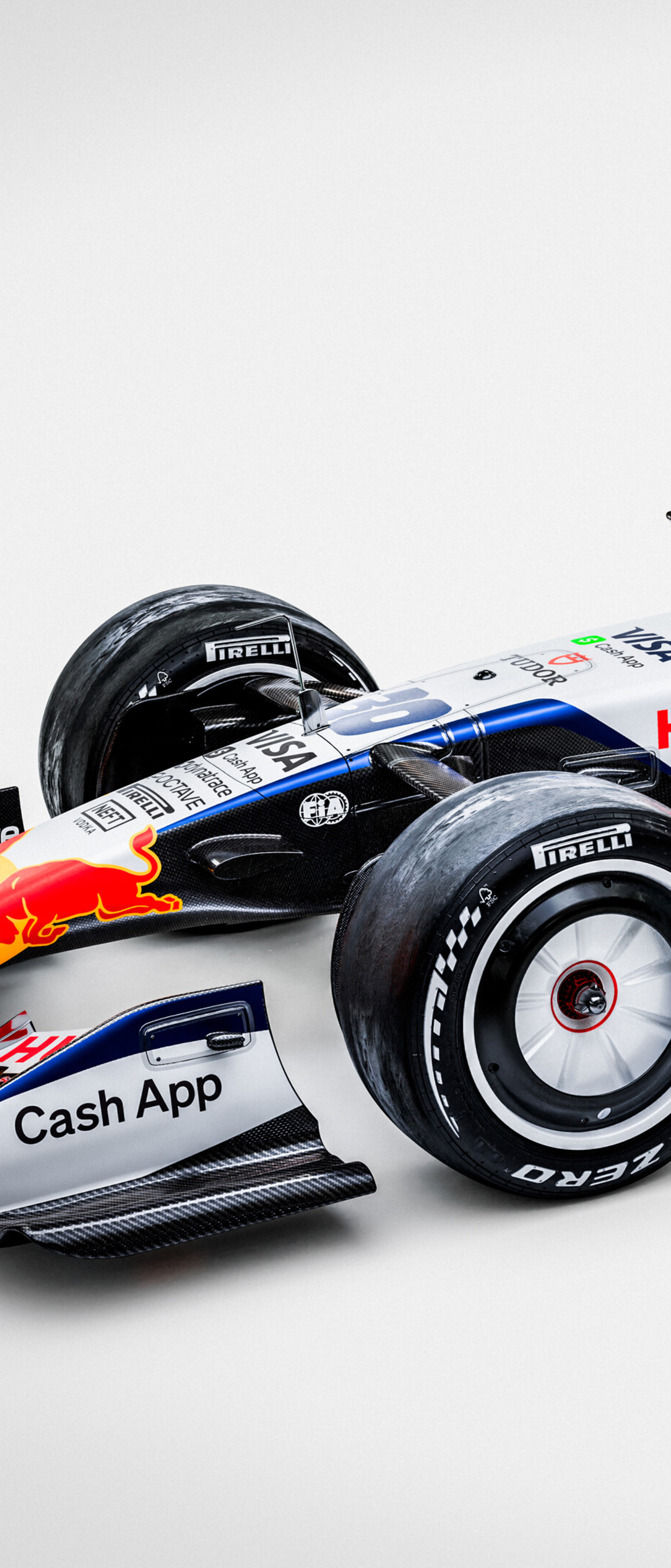 A futuristic 2026 VCARB Racing Bulls Formula One racing car featuring advanced aerodynamic design and sleek racing livery.