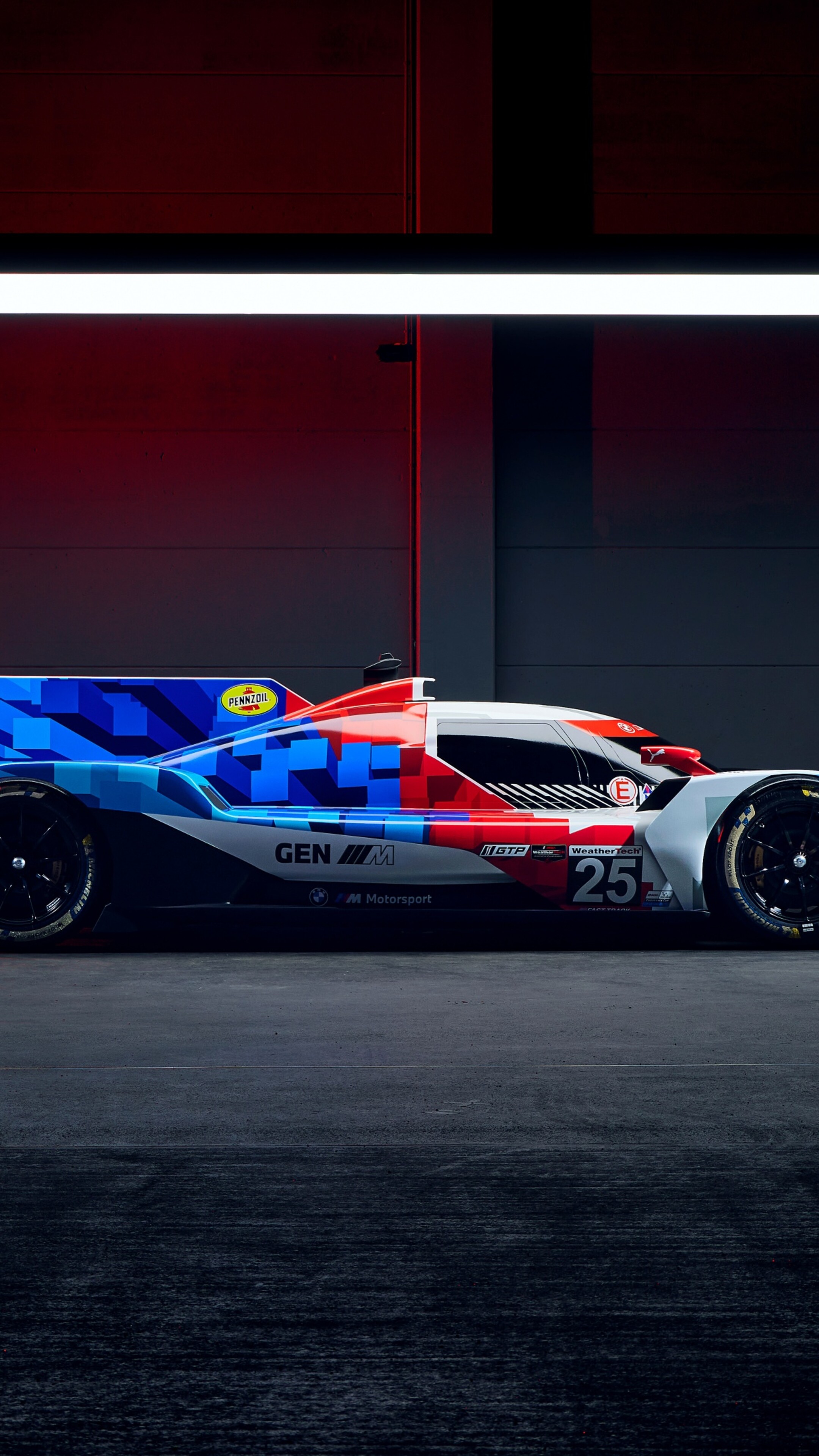 BMW M Hybrid V8 LMDh Prototype race car featuring advanced aerodynamic bodywork and high-resolution detailing.