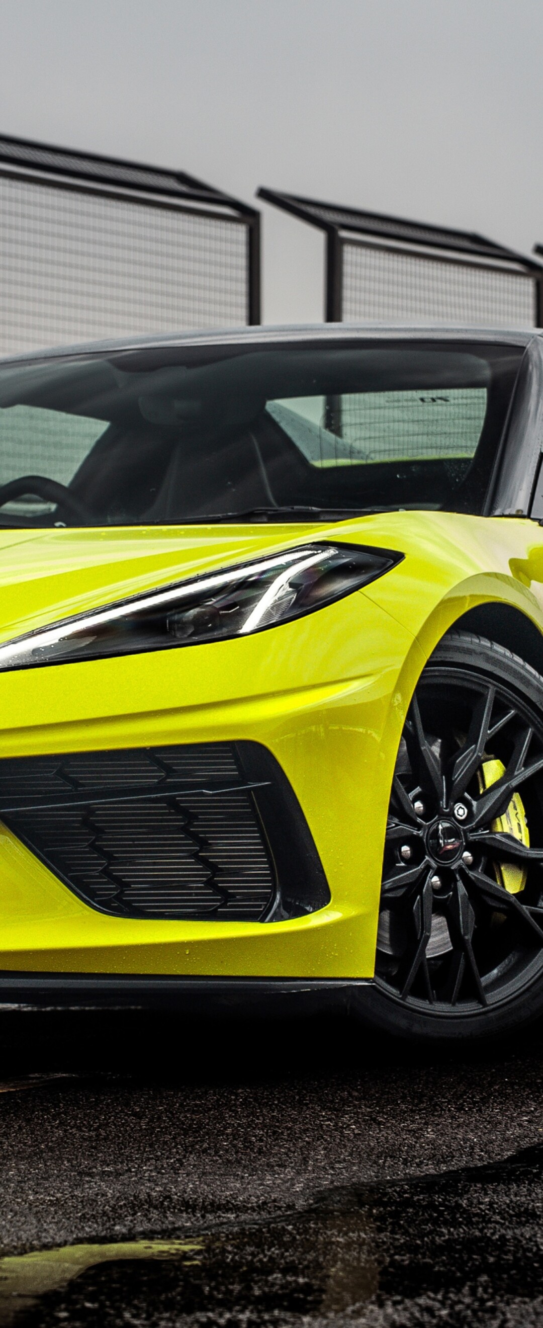 A high-resolution 5K close-up of a sleek Chevrolet Corvette Stingray Z51 convertible sports car.