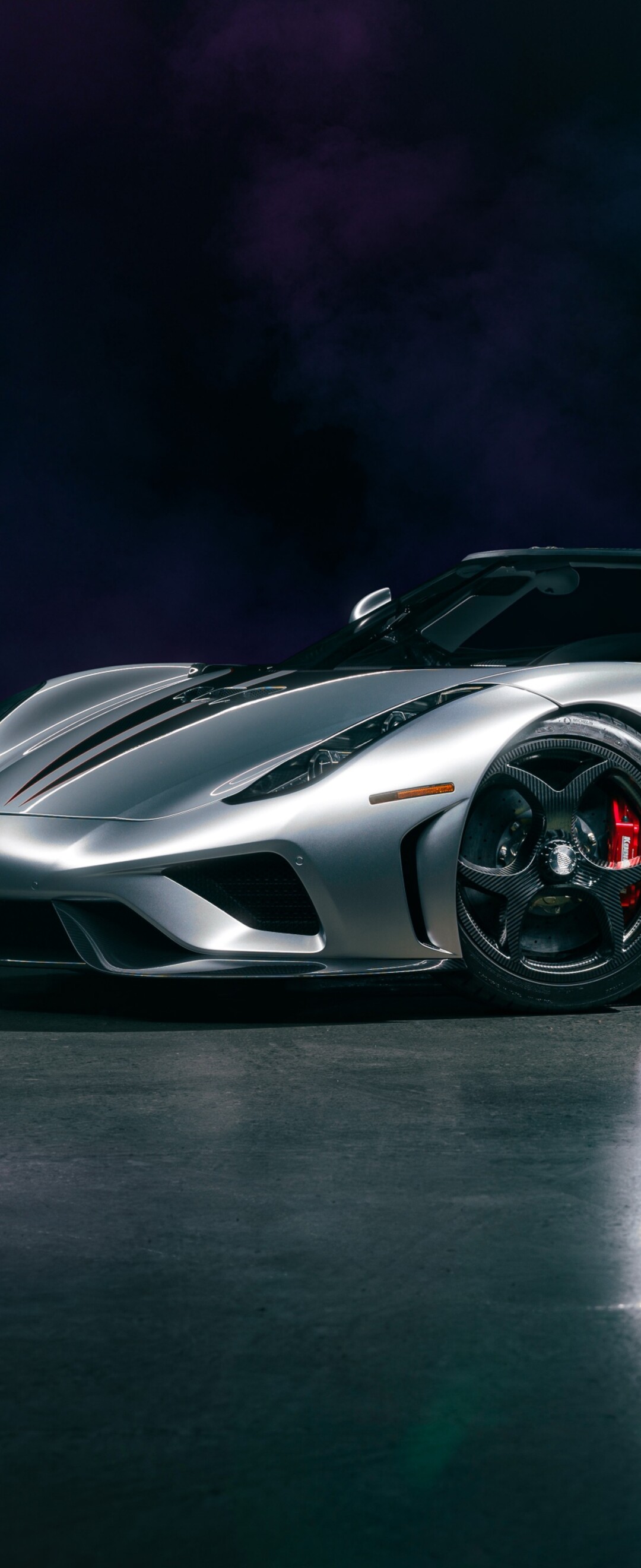 A high-detail, 8K resolution view of a sleek Koenigsegg Regera hypercar.
