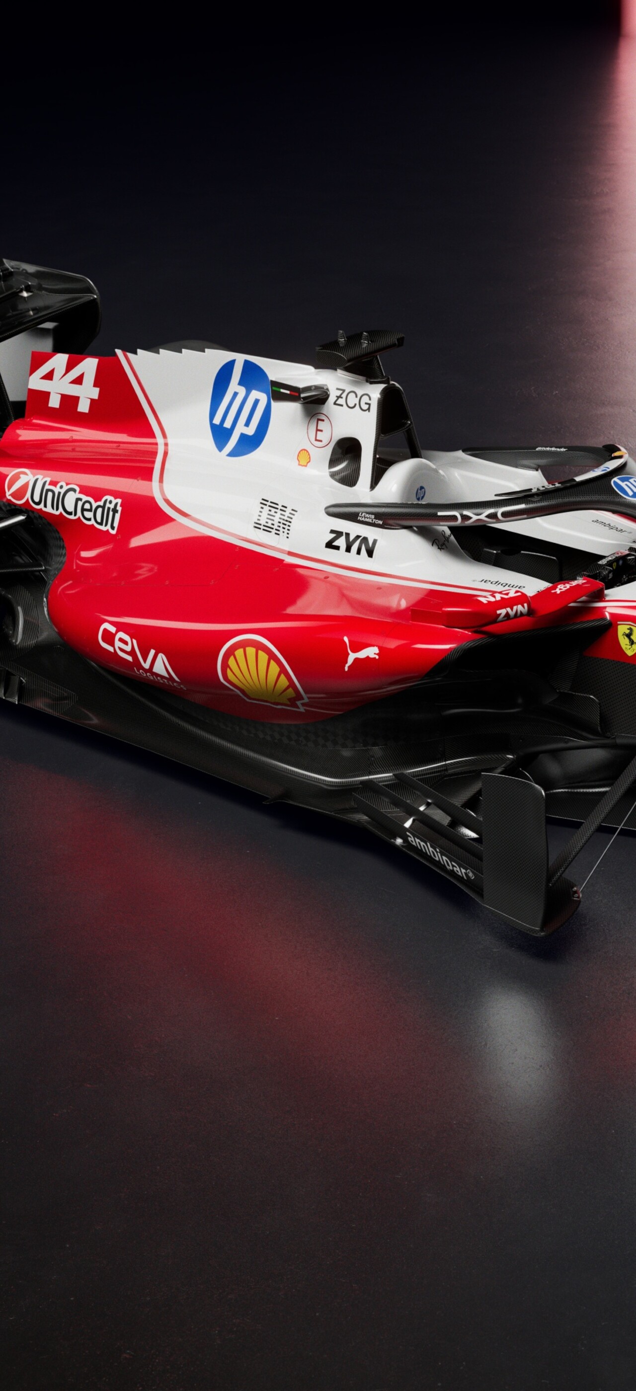 Advanced aerodynamic Formula One racing cars on a futuristic track, 8K resolution.