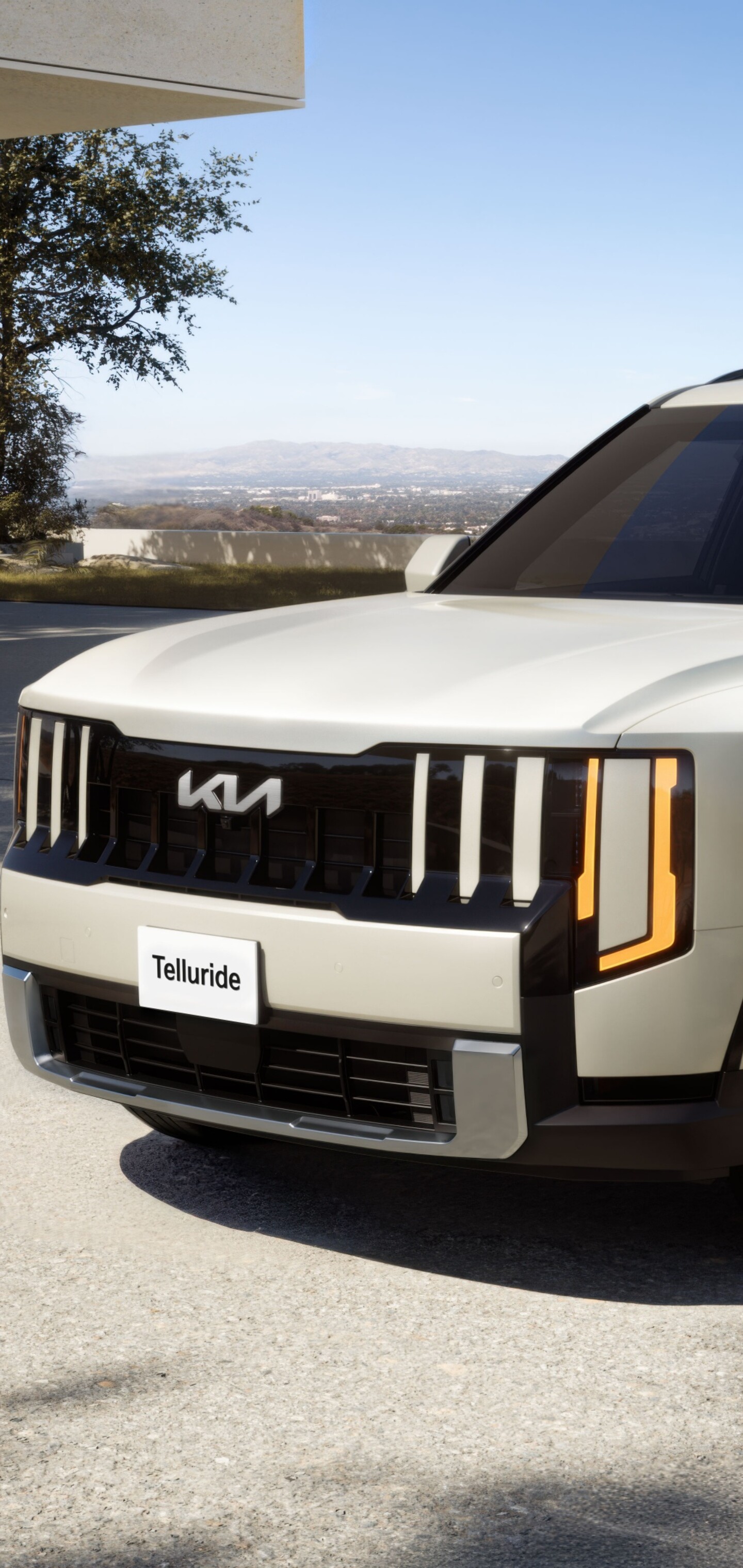 A sleek, futuristic electric SUV with aerodynamic design and advanced LED lighting, representing 2027 automotive technology.