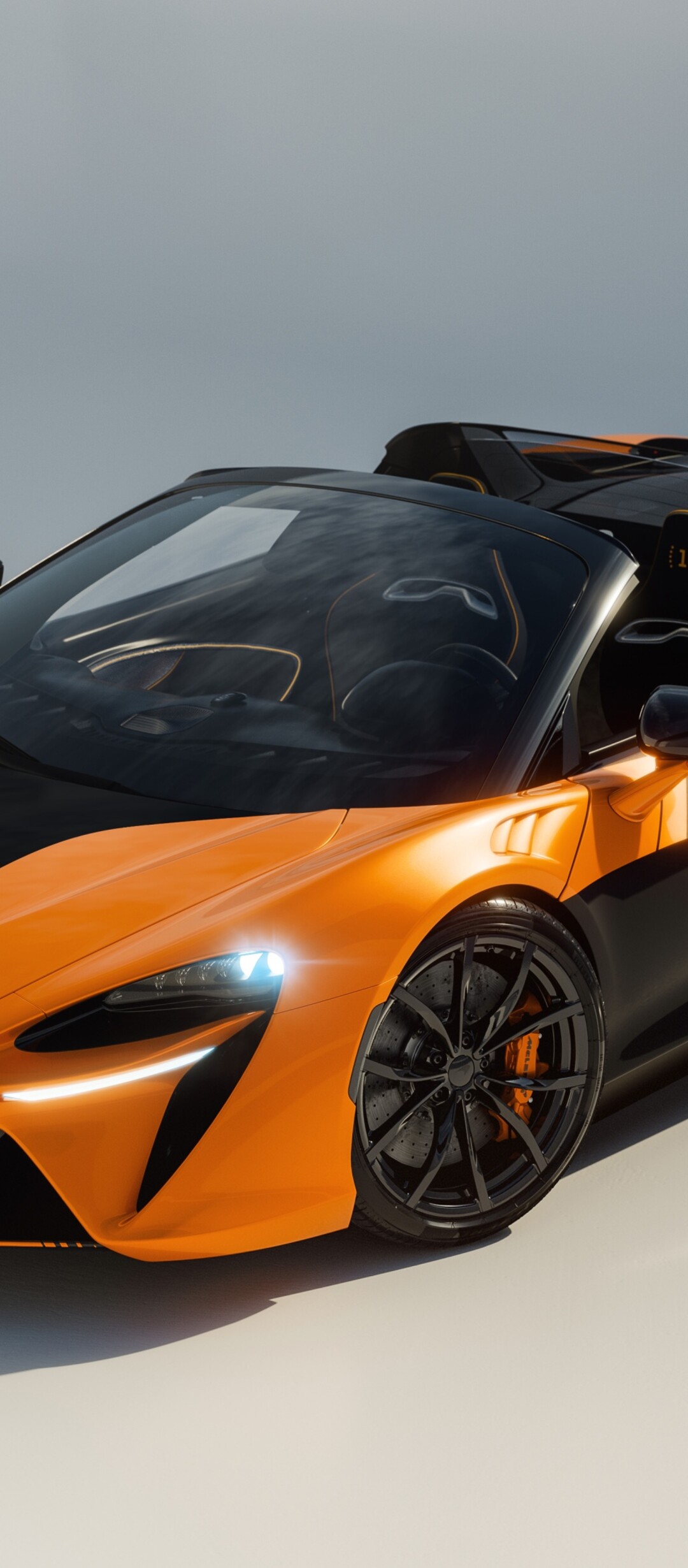 A high-detail 5K render of the 2026 McLaren Artura Spider Championship Edition hybrid supercar, showcasing its aerodynamic features and premium finish.