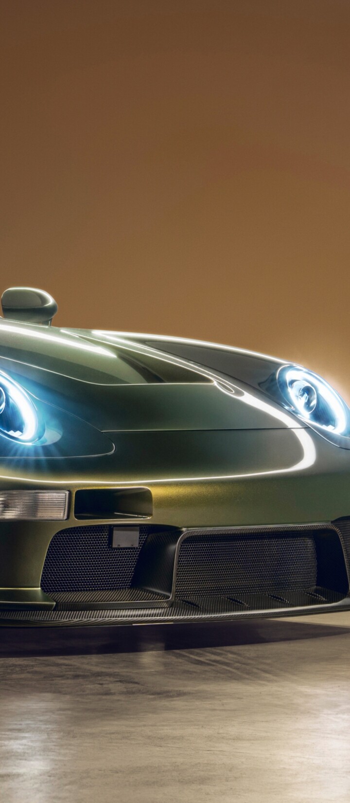 A detailed close-up of a classic Porsche 911 vintage sports car.