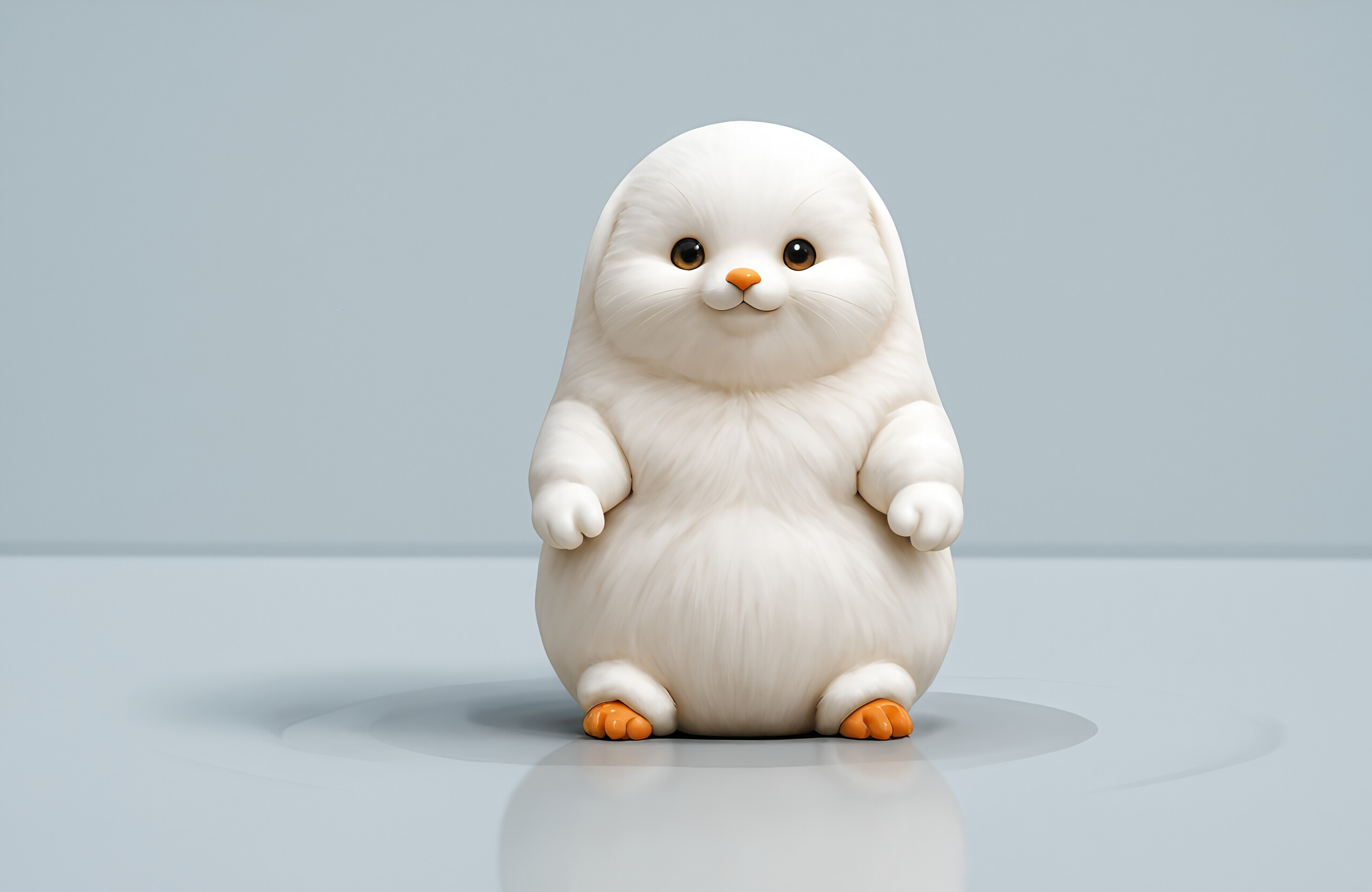 A minimalist abstract image with a thin white square frame on a light gray background. A glowing white circle shines from within the square, and faint circular textures surround the frame.